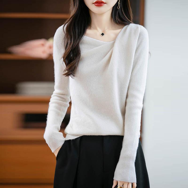 Women Sweater 100% Wool MODERN NEW SAGA Knit Pullover Thick Winter Jumpers Female Knit Tops