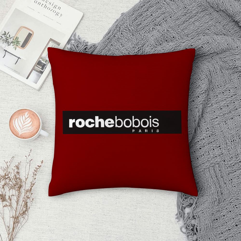 R-Roches Mode B-Bobois Kissenbezug Sofa Dekorativ Zuhause Doppelseitiger Druck Plüsch Quadratische Dekokissenbezüge Kissen Dekor