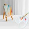 3 Color Mixing Tray Miniature Handheld Finger Painting Palette For Watercolor Oil Acrylic Paint With Thumb Hole Design