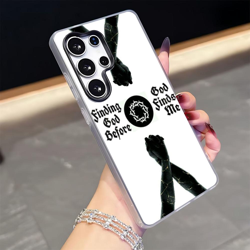 

Artwork Bad Omens Phone Case for Samsung S26 S25 S24 S23 S22 S21 FE Plus Ultra Black 2-in-1 Jelly silicone case Galaxy S24