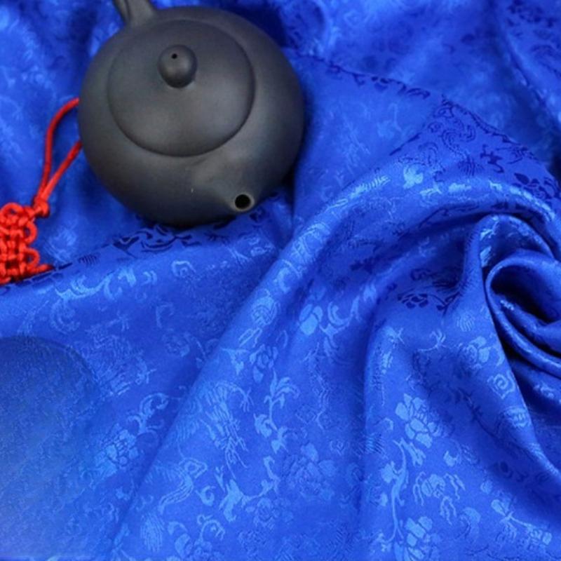 Vintage Dragon Jacquard Silk Brocade Fabric for Kung Fu Uniform Hanfu Tang Suit Traditional Chinese Clothing DIY Craft