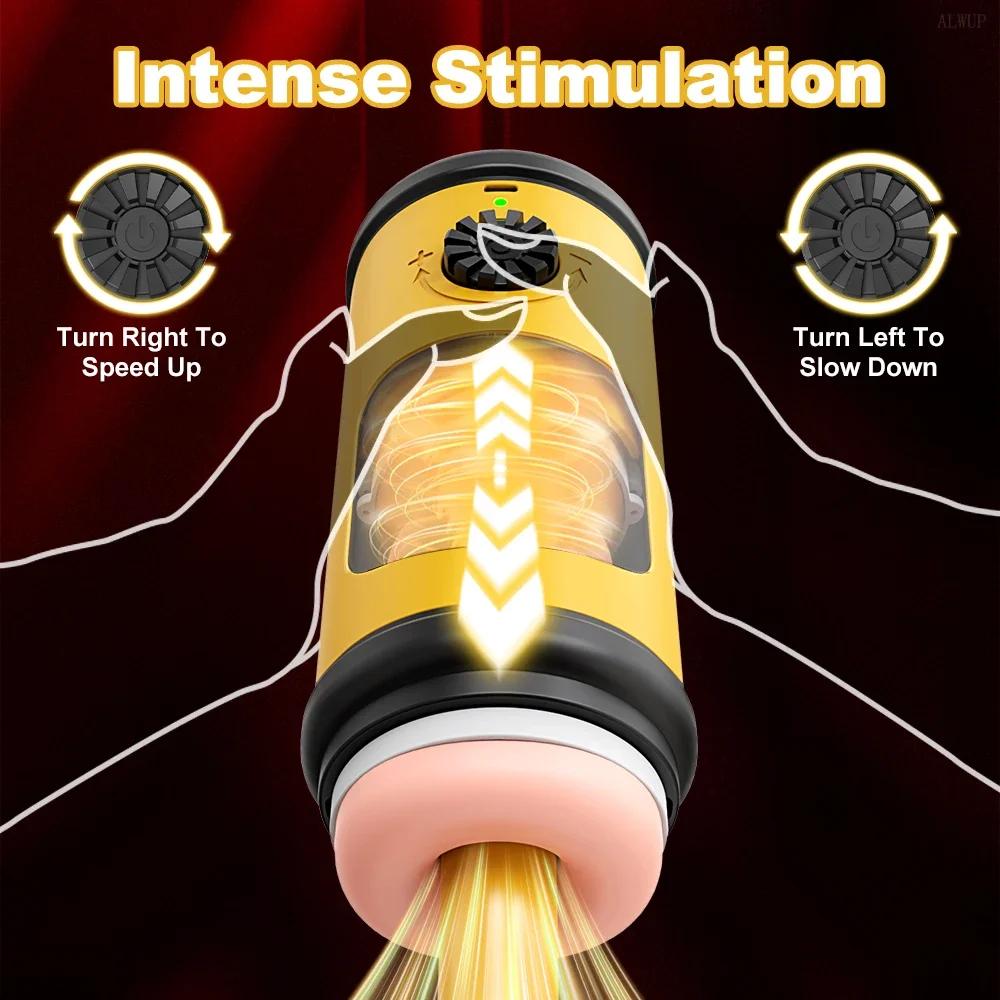 Automatic Telescopic Male Masturbator Electric Piston Sex Toys Thrusting Mastubator Cup Pocket Pussy For Men Adult Supplies 18+