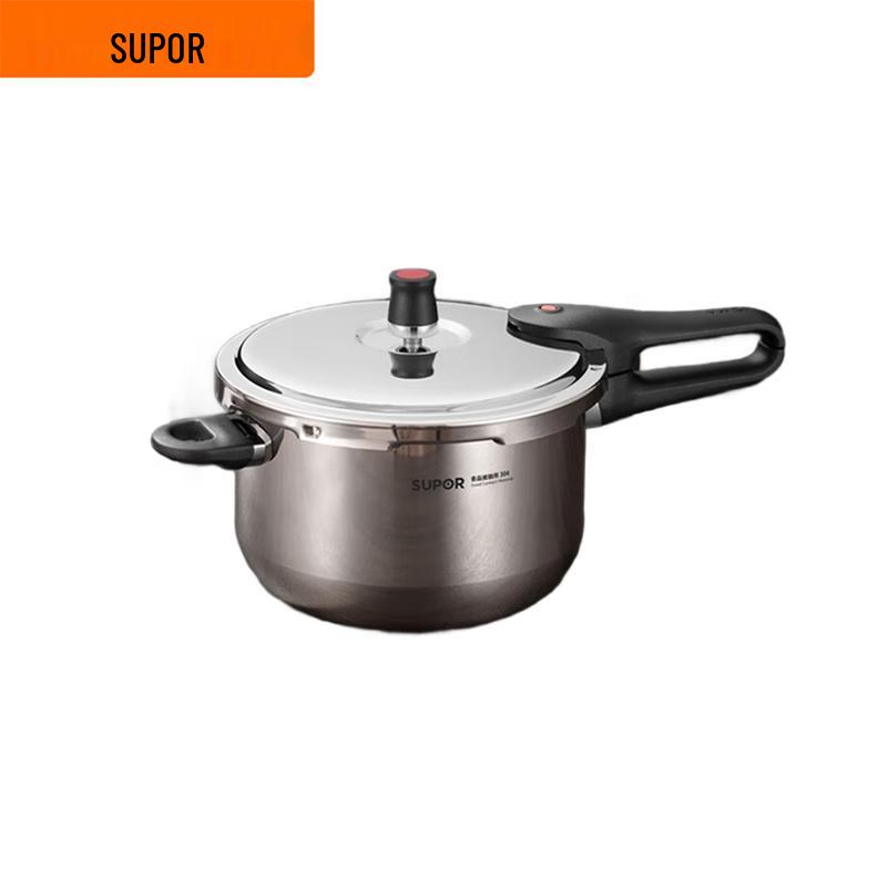 Supor YW223JA1 304 Stainless Steel Pressure Cooker, 22cm