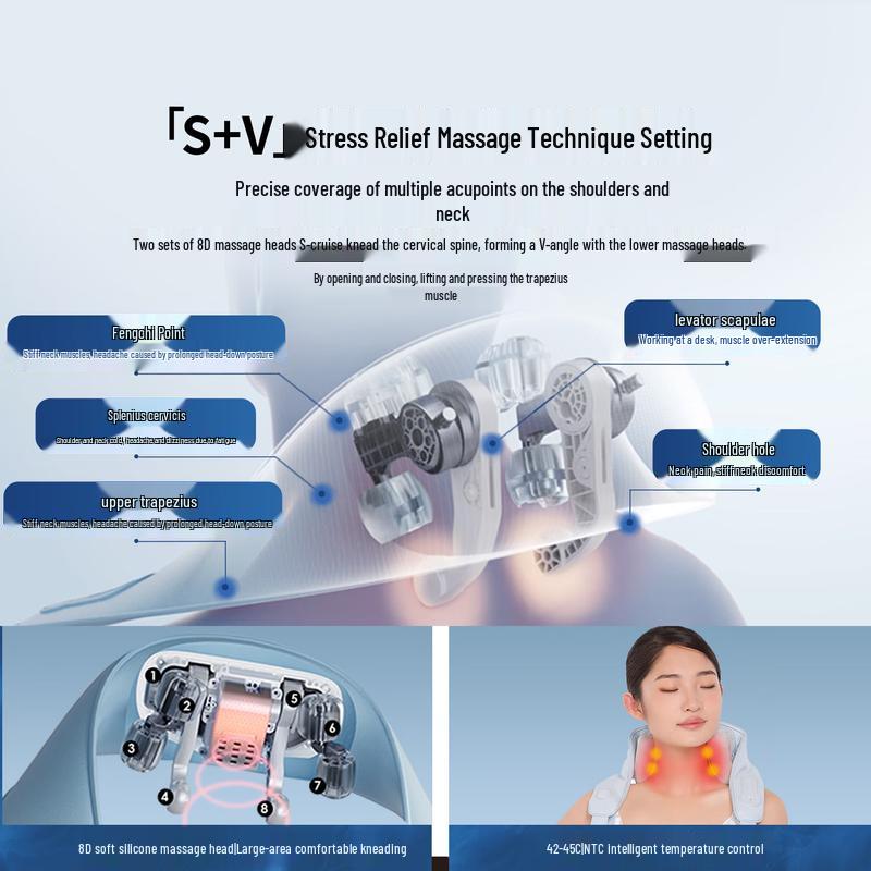 MIAOJIE R3 Mini Hand-Simulated Shoulder and Neck Massager CN Plug (adapter Included)