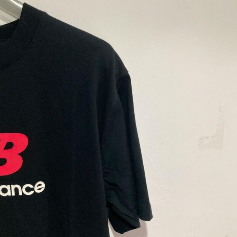 New Balance Big Logo Short Sleeve Tee Nbnef22401 Black