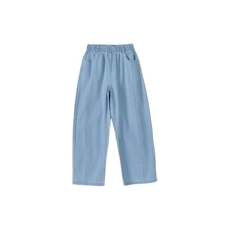 Girls' Light Blue Cotton Denim Jeans