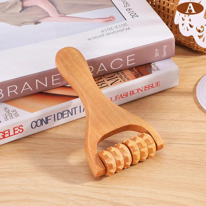 Wenge-Massagerollen, Nackenrollen-Massagegerät, Triggerpunkt-Rollenmassagegerät aus Holz, Muskelrolle für Rücken, Gesicht, Taille, Beine, Arme