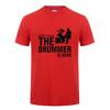 Mens Tops Tee Keep Calm The Drummer Is Here Printing T Shirt For A Drummer And Drums Cotton Short Sleeves O Neck TShirt Tshirt