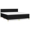 Maison Exclusive - Sommier à lattes de lit avec matelas Noir 160x200 cm Tissu