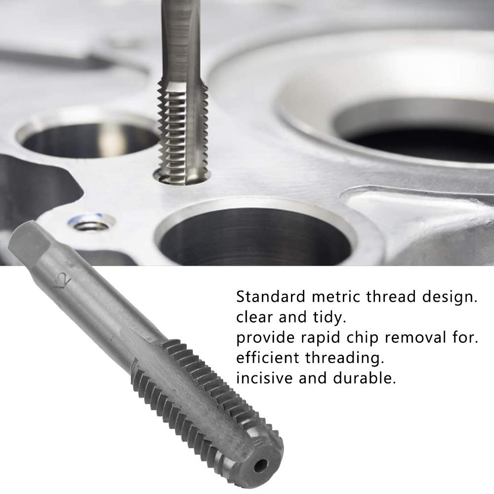 2 piezas M12 x 1.75mm / M14 x 2.0mm / M16 x 2.0mm Macho Métrico de Acero de Alta Velocidad Roscador para Metalurgia