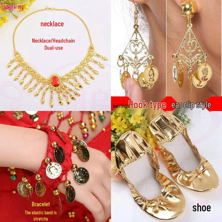 Bauchtanztanzkostüm für Kinder - Indisches Auftrittskostüm für Mädchen