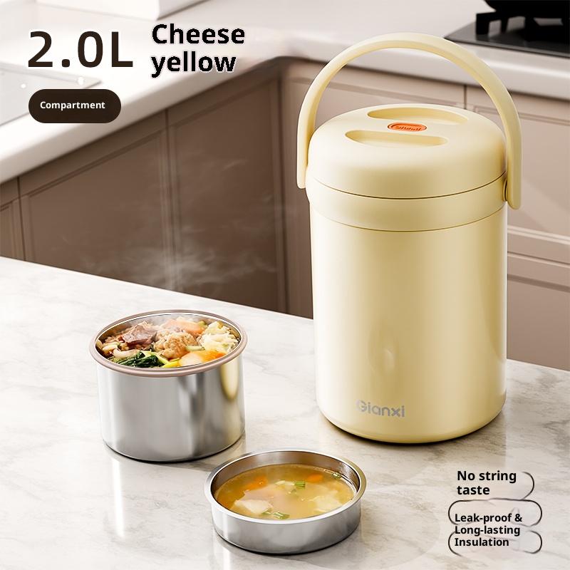 Gianxi Insulated Lunch Box For Office Workers Stainless Steel Large Capacity Bento Multi-Layer Lunch Carrier Bucket