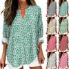 Women's T Shirt Tee Printed Long Sleeve Daily Weekend Fashion Basic V Neck Curved Hem Regular Top