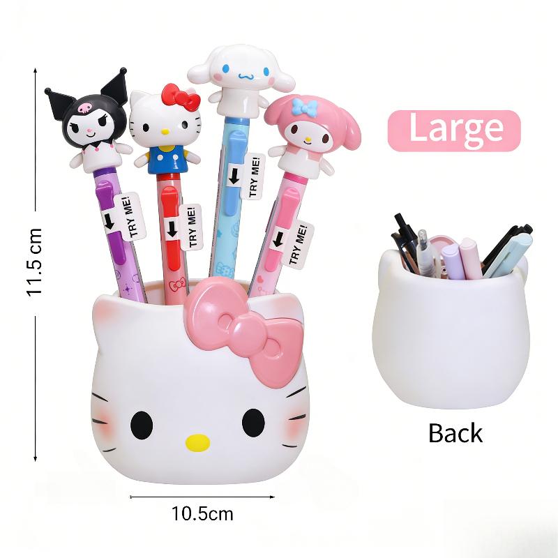 Storage Anime Case Students Stationery Organizer Box Pen Holder Brush Storage Box Room Decor Plastic Kitty Storage Box