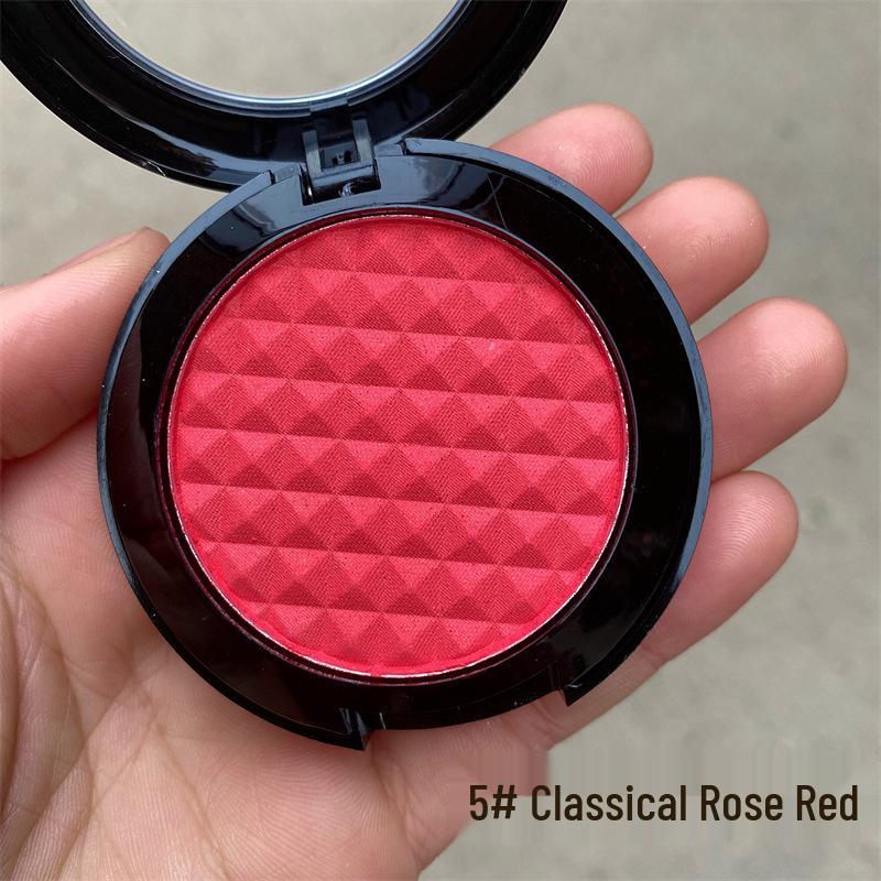 Rihao Rouge Blush: Long-Lasting Pink-Orange with High Color Payoff for Children's Day and Opera Stage Makeup.