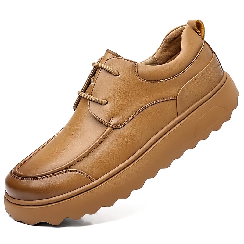 Mote Herre Loafers Sko Klassiske Herre Sneakers Plattform Snøring Fritidssko for Menn Lær Sneakers Nye Komfortable Flate Sko Høst