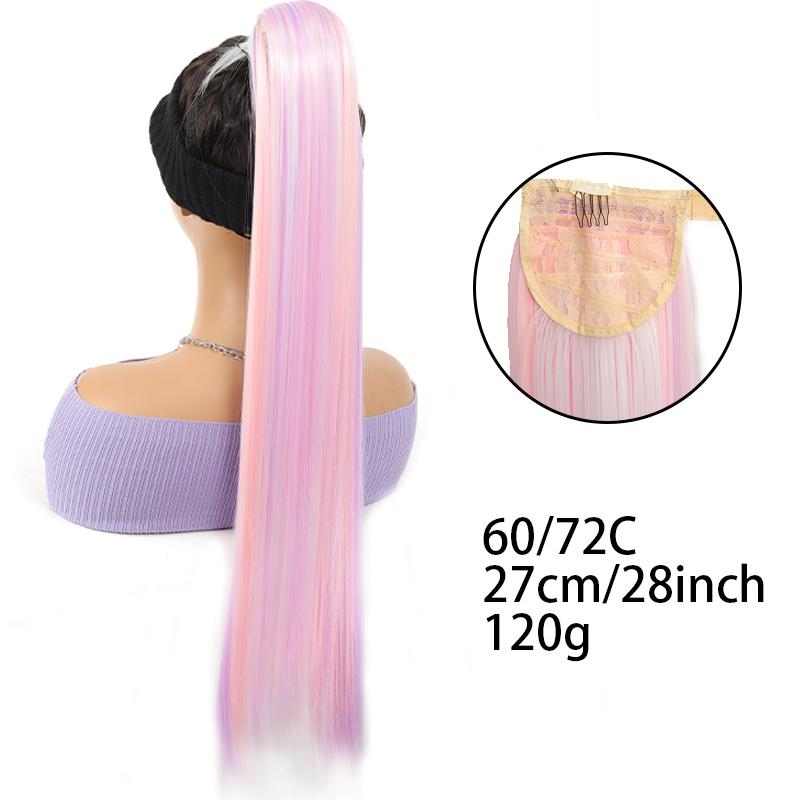 

Волшебная палочка, окрашенный в точечную краску, прямой хвостик. Синтетический парик с хвостиком для женских жаропрочных и термостойких вечеринок.