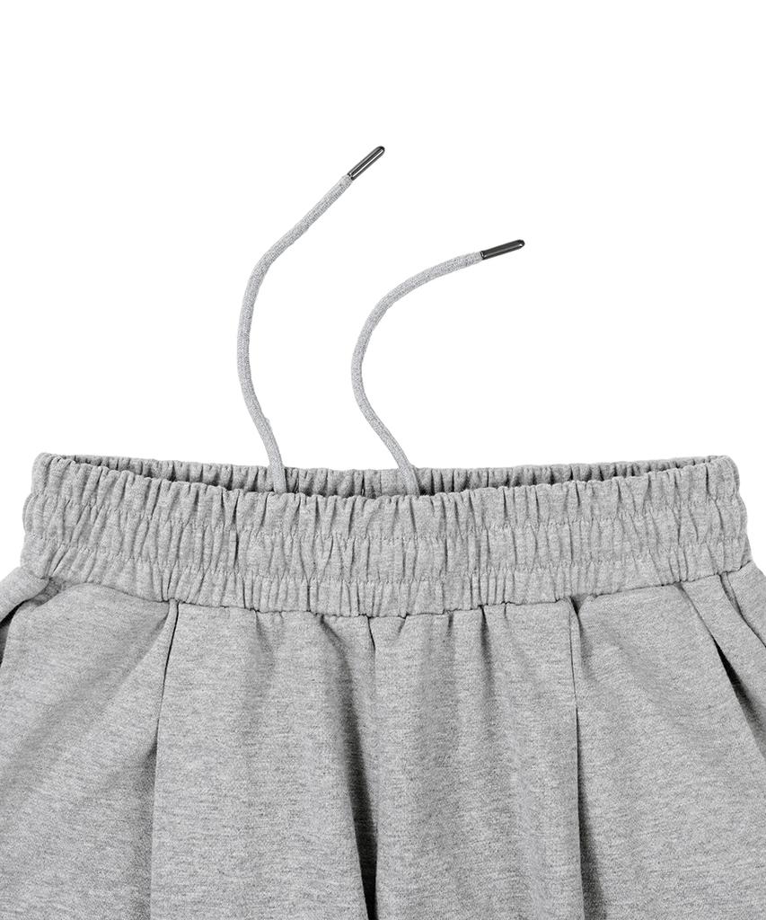 GAKKAI UNIONS One-Pleat Noise Stitch Embroidered Balloon Pants Gray