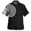 Samoa Polynesische Hawaiian Hemden Für Männer Design Kurzarm Revers Bluse Tops Damen Sommer Lässig