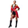 Giacca da Pista da Circo da Donna con Frange sulle Spalle, Collo a Revers, Maniche Lunghe, Polsini in Pizzo, Blocco di Colore, Raso per Feste a Tema Halloween, Carnevale, Role Playing