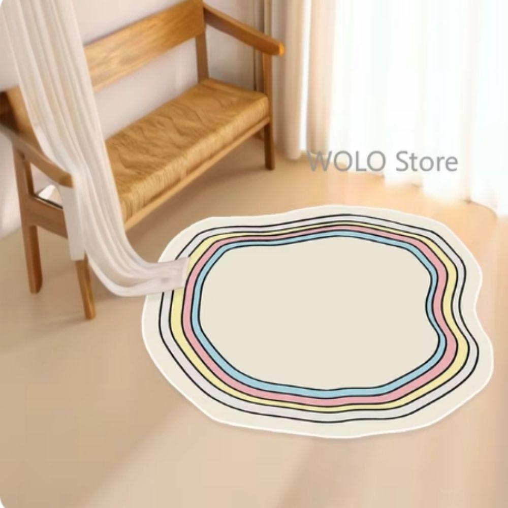 Cream Style Imitation Cashmere Carpet Home Decoration Winter Soft Non-Slip Living Room Bedroom Cloakroom Floor Mat