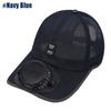 Solar Baseball Cap with Fan, Sun Protection USB Charging Fan Mesh Hat for Summer Outdoor Travel Fishing Camping Beach Golf