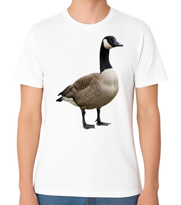 Canada Goose Bird Print T-Shirt Wildlife Nature Unisex Tee XS