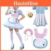 Lolita Cosplay Kostüm Mädchen Serie Enthält Kleid Schürze Kopfschmuck Für Halloween Rollenspiel