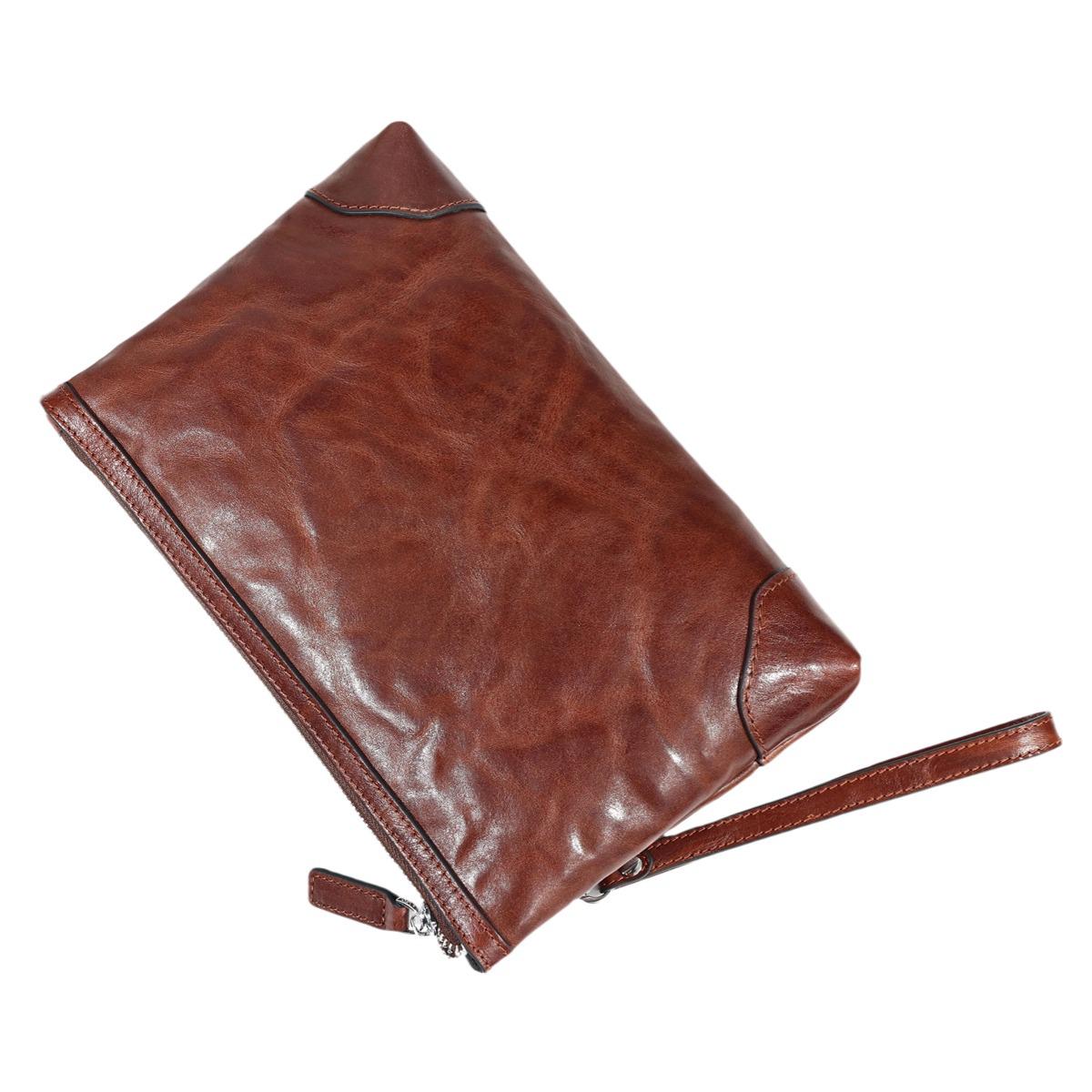 

Cowhide Men s Large Capacity Envelope Clutch - High-End Design Handbag