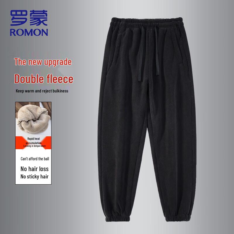 ROMON Men's Lamb Fleece Lined Jogger Pants