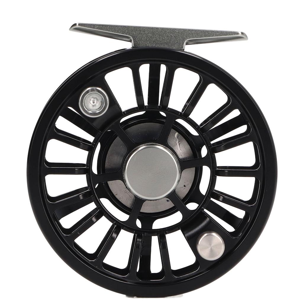 Black 5 6 Aluminum Alloy Fly Reel with Release Button Large Arbor Fly Fishing Reel for Freshwater Saltwater