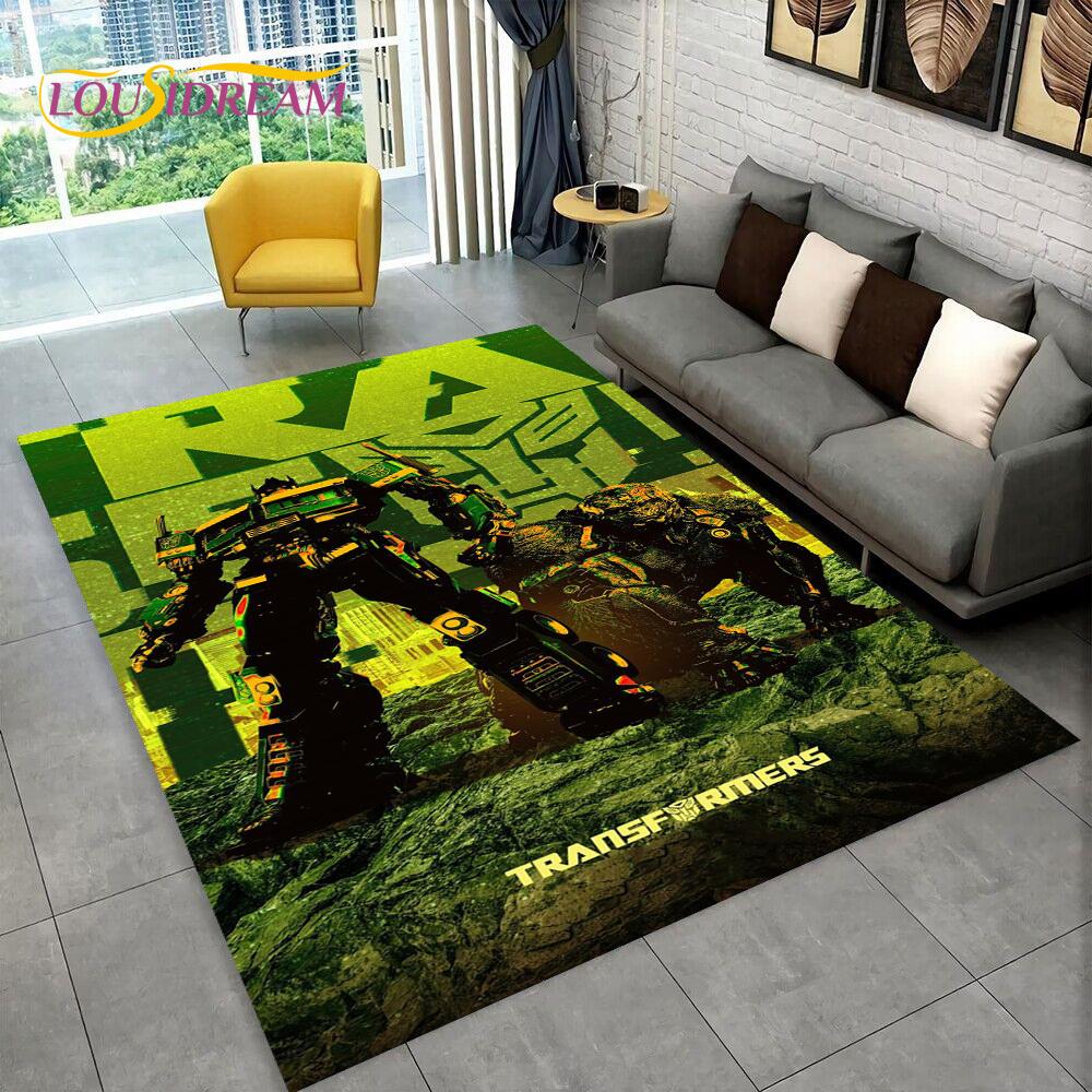 3D Transformers Cartoon Autobots Teppich für Zuhause Wohnzimmer Schlafzimmer Sofa Fußmatte Dekoration, Kinderzimmer Teppich Rutschfeste Bodenmatte Geschenk