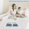 6 st/set Lakan Organizer Band Twin Full King Queen Letter Elastiskt sängkläder Lakan Förvaring Keeper Etikett Rem Hemtillbehör