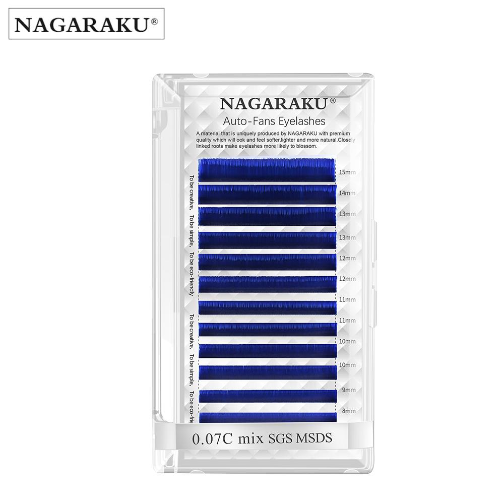 

Цветные легкие веерные ресницы NAGARAKU коричневые, фиолетовые, синие, смешанные, 8-15 мм, 12 линий, мегаобъемное наращивание ресниц 0.07D 8-15mm