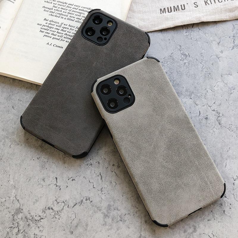 M3C Lambskin Leather Phone Case For iPhone 13 12 11 Pro Max Mini XR XS X 8 7 Plus SE 2020 Soft Silicone Shockproof Back Cover