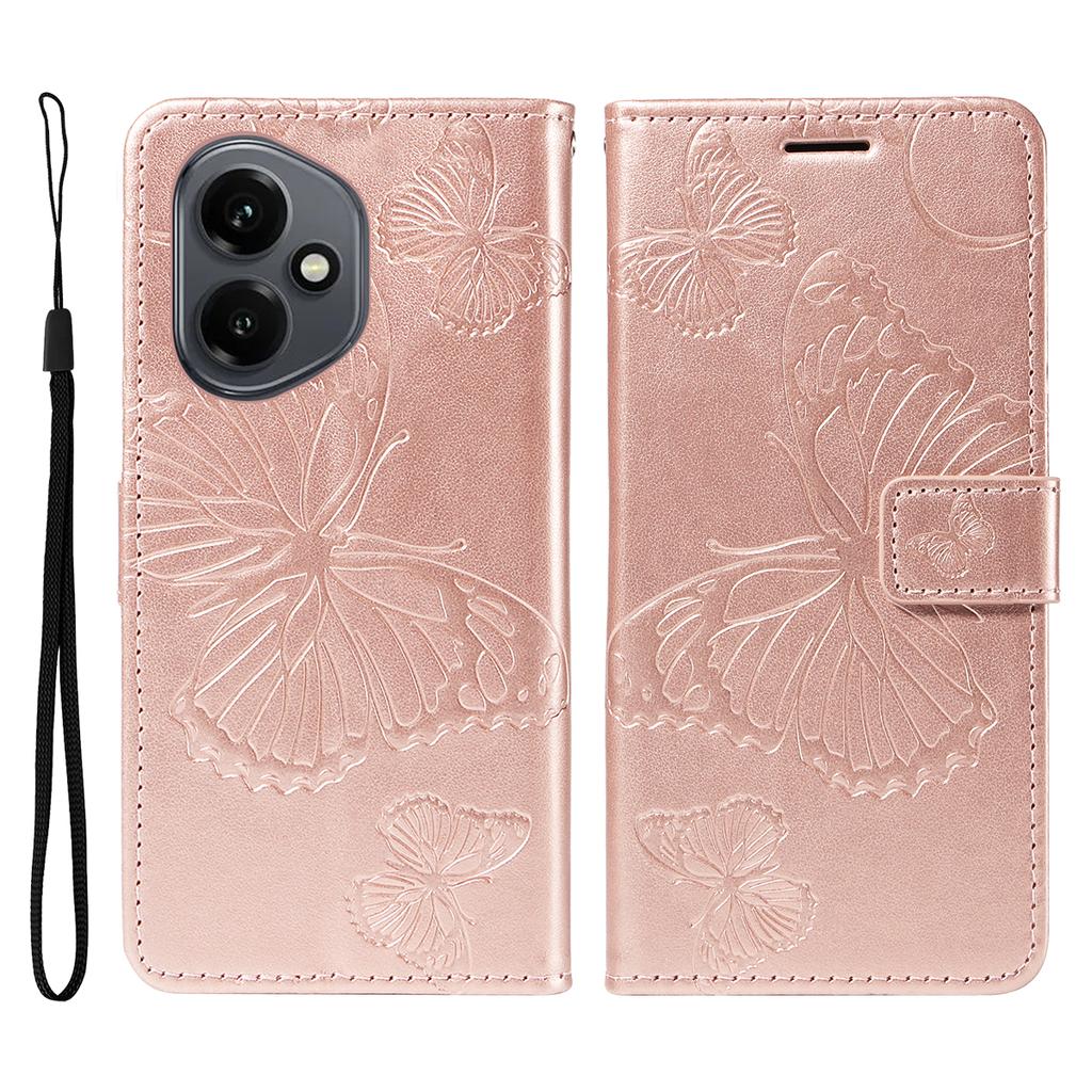For Honor 400 5G (Global) Wallet Case Floral Butterfly Imprinted Leather Phone Cover Stand