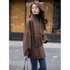 MOKANA Women's Luxury Double-Faced Wool Coat with Scarf