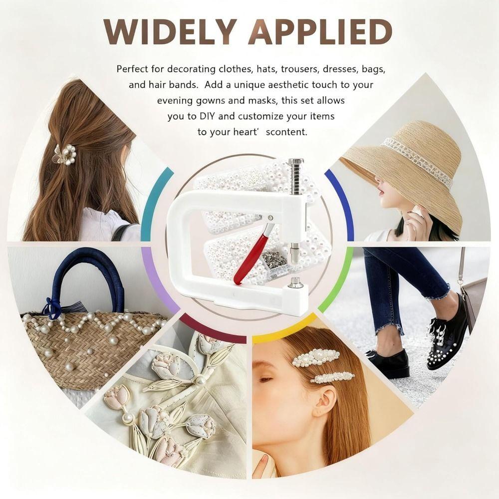 4-10mm Pearls Pearl Setting Machine Set DIY Crafts Pearl Setting Set  Clothes Decorating