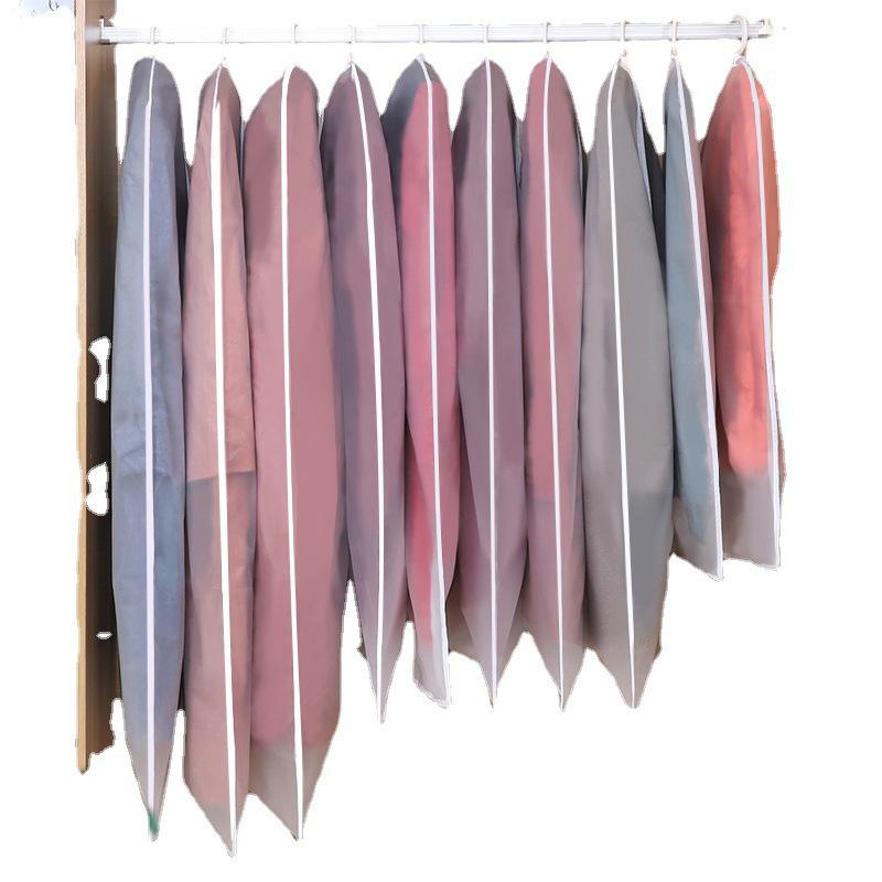 White Frosted Transparent Clothing Dust Cover Storage Bag