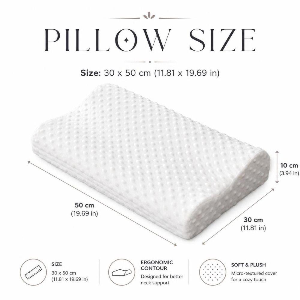 Slow-Rebound Neck Support Pillow Comfortable Ergonomic Sleep Pillow Bedroom Sleeping