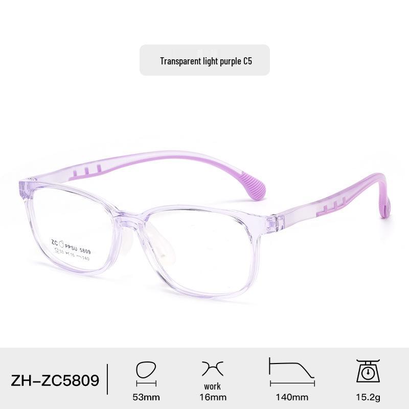 Stylish TR90 Eyeglass Frame for Kids - Lightweight, Comfortable PPSU Frame with Silicone Nose Pads for Students