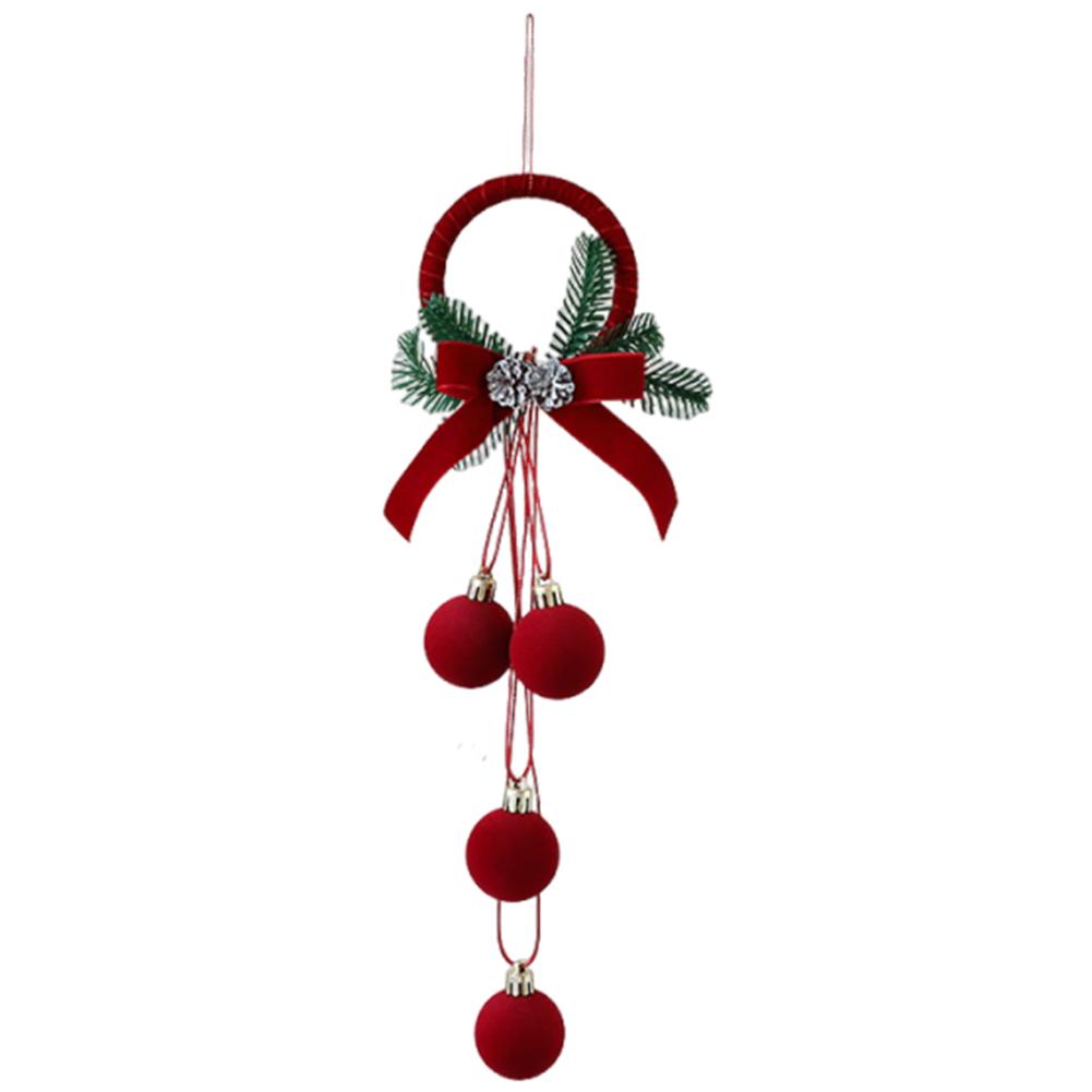 Flocked Hanging Ornament Plush Bell Pendant Bells Hanging Pendant for Christmas Window Storefront Home Decor