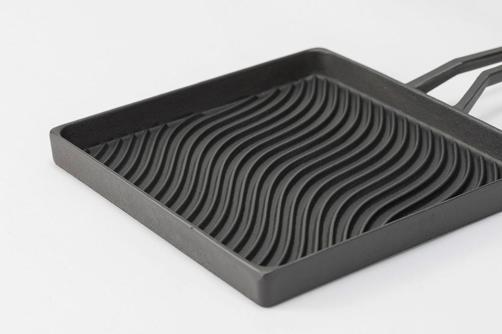 Iwachu Japan Brand Pro Arte Grill Induction Nanbu 60006 Pan, Large, Compatible, Ironware,