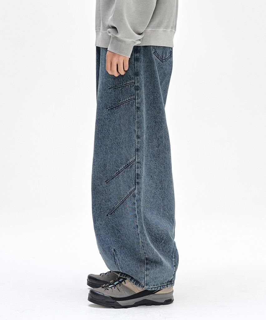 DECET Balloon Wide Jeans Dcpt055Stngrblue