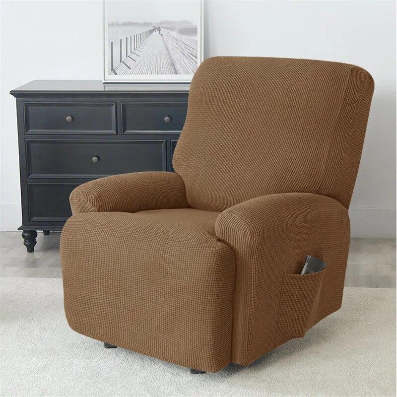 Thick Split Recliner Chair Cover Non-Slip Polar Fleece Single Sofa Covers for Living Room Lazy Boy Relaxing Armchair Slipcovers
