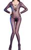 Body Full Body Open Open Babydoll High Open Crotch Tempting Black [Aokeea] Stockings, Perforated, Sexy, Tights, Crotch, Chest, Women's, Glossy,