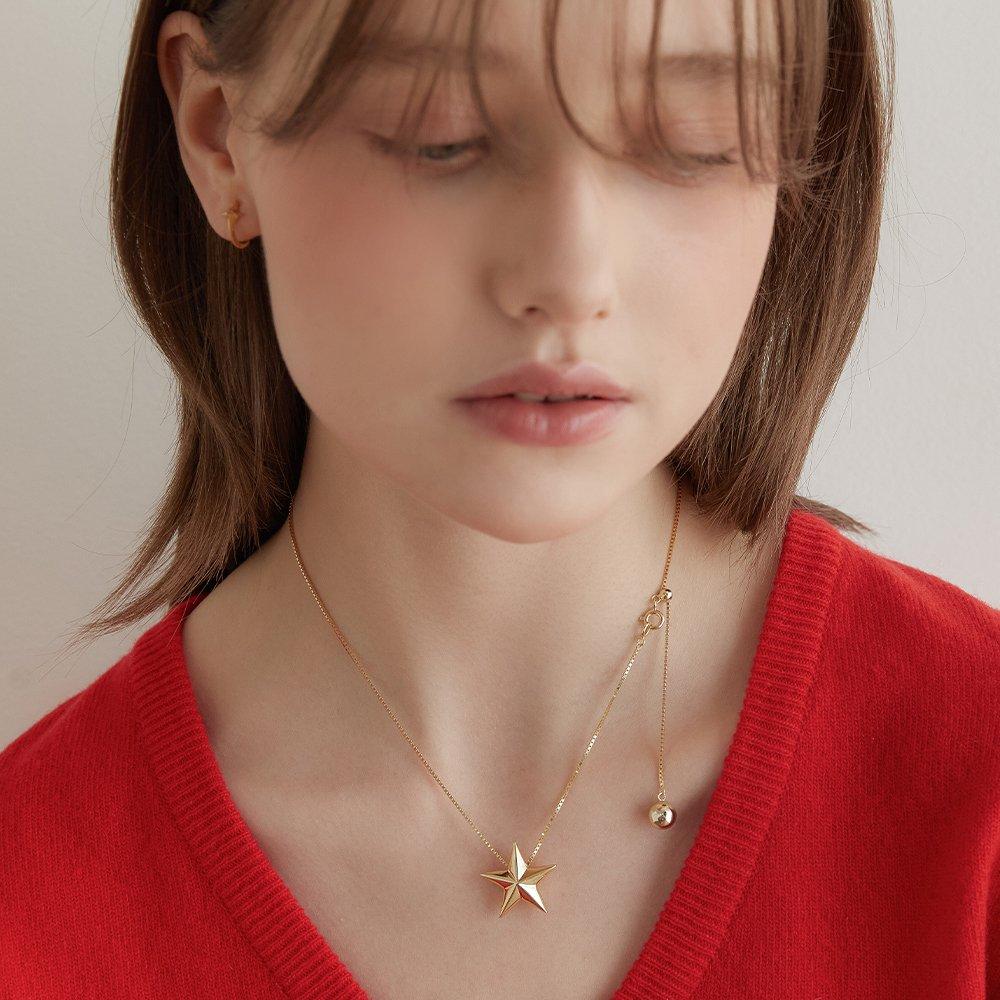 (92.5 Silver) Big Stella Necklace Nz2141