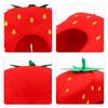 Plush Strawberry Hat Red Strawberry Hat  Funny Strawberry Caps Halloween Performances Photo Props for Women Men Gifts