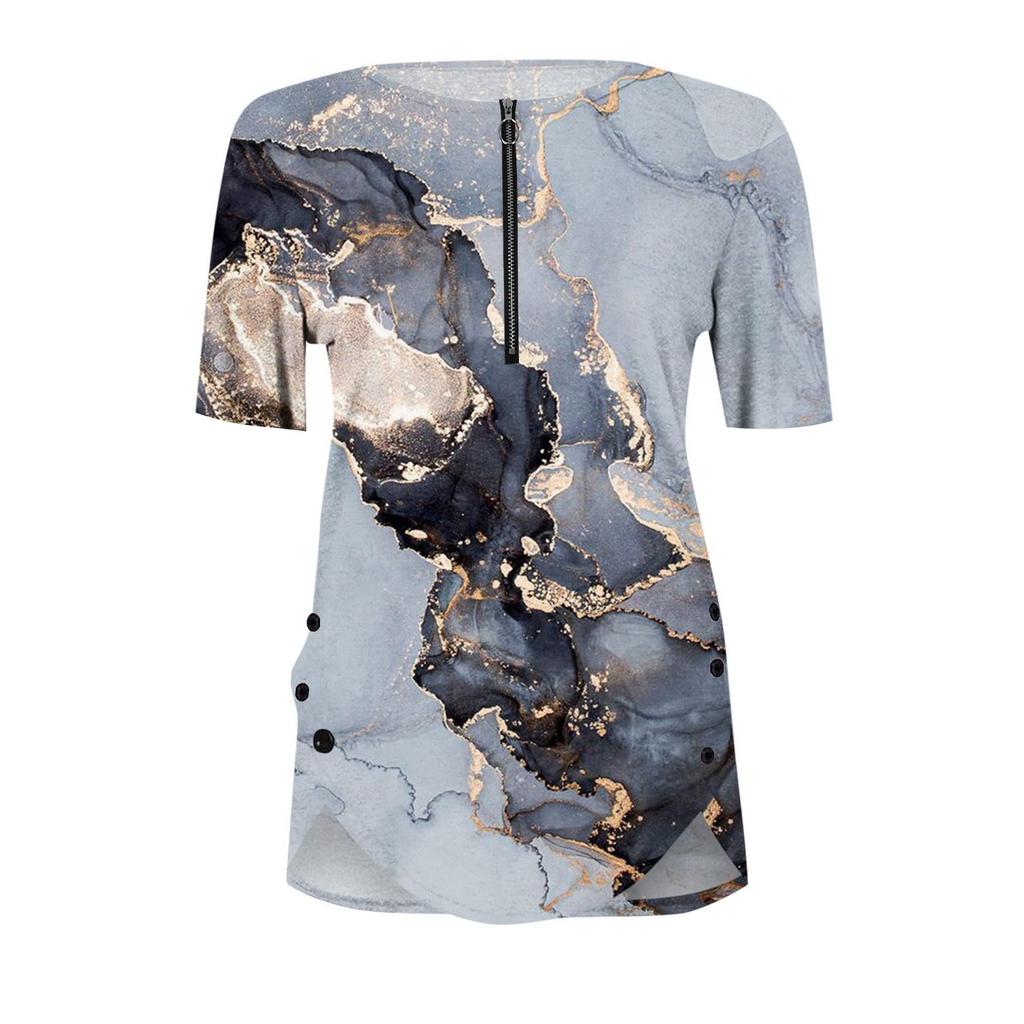 Women's Fashion Casual Comfortable Short Sleeve Printed Top