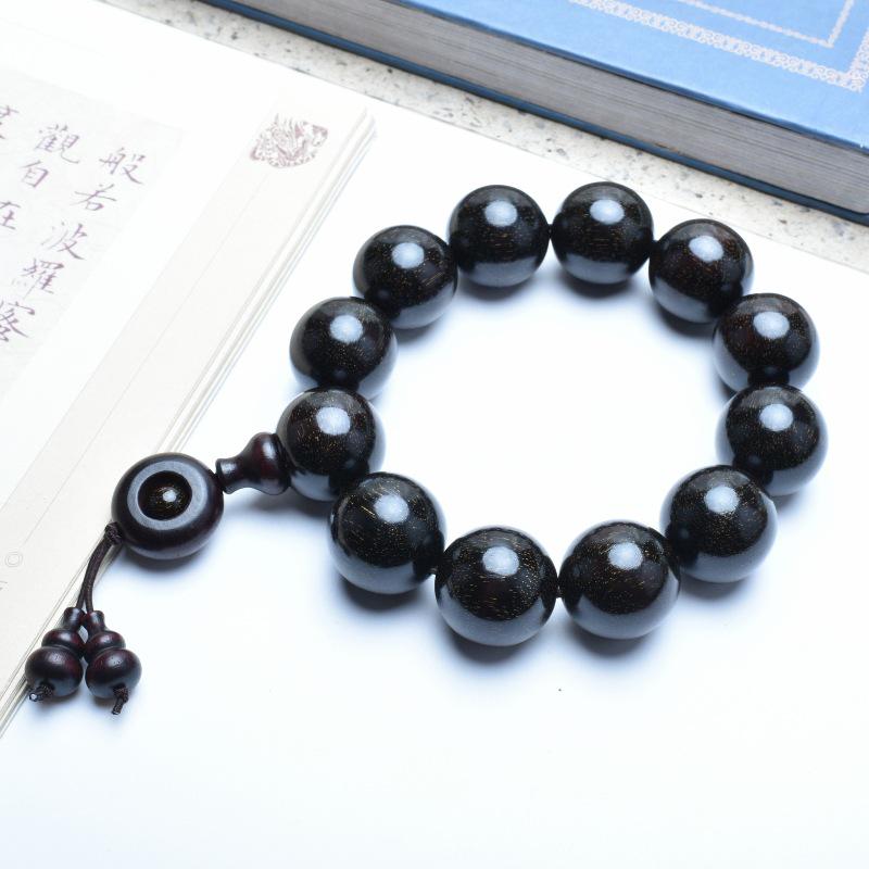 Venus Old Material Small-Leaf Red Sandalwood Prayer Beads Chain - High Oil Density, Unisex, New Chinese Style Decoration Gift